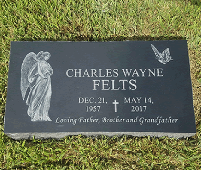 Felts Flat Grave Marker