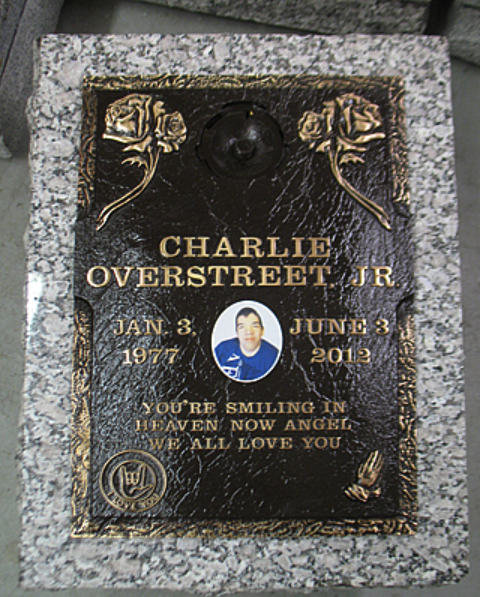 Overstreet Flat Bronze Grave Marker