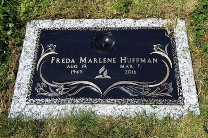 Huffman Flat Bronze Grave Marker