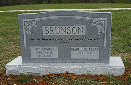Brunson Companion Upright Memorial