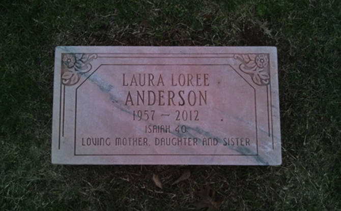 The Anderson Flat Grave Marker