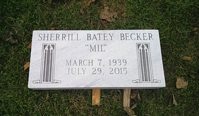 Becker Flat Grave Marker